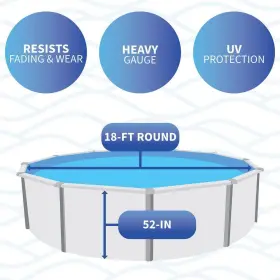 NL517-40 BLUE WAVE Pebble Cove Round Gauge Unibead Pool Liner #2 NL517-40 BLUE WAVE Pebble Cove Round Gauge Unibead Pool Liner #2