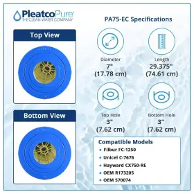 PA75-EC PLEATCO Filter Cartridge #2 PA75-EC PLEATCO Filter Cartridge #2