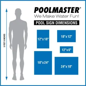 40323 POOLMASTER Warning Lifeguard Pool Sign Swimming #3