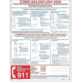 40380 POOLMASTER Swimming Pool Signs Spanish