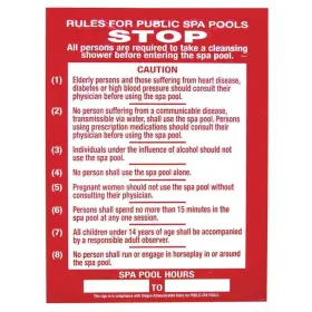 41384 POOLMASTER Swimming Pool Spa Signs Oregon Rules Publ