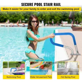 BXGYCFS3W32X23YC1V0 VEVOR Pool Handrail Railing Steel Cap #2