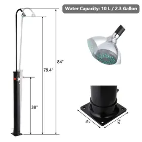 HD-VL-G58000111 VINGLI Solar Heated Shower Head Pool Patio #3 HD-VL-G58000111 VINGLI Solar Heated Shower Head Pool Patio #3