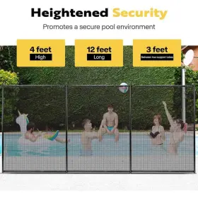 WAL-VH1401US VIVOHOME Mesh Child Safety Pool Fence Steel #2