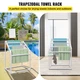 VEVOR Pool Towel Rack, 5 Bar, White, Swimming Pool