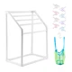 VEVOR Towel Rack 5 Bars Outdoor PVC Towel Holder with Clips Bag & Hook White