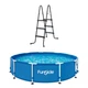 Funsicle 36 Inch SureStep 3 Stair Pool Ladder with 12' x 30" Round Swimming Pool Funsicle 36 Inch SureStep 3 Stair Pool Ladder with 12' x 30" Round Swimming Pool