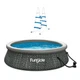 Funsicle 36” SureStep 3 Stair Pool Ladder w/ 10' x 30" QuickSet Inflatable Pool Funsicle 36” SureStep 3 Stair Pool Ladder w/ 10' x 30" QuickSet Inflatable Pool